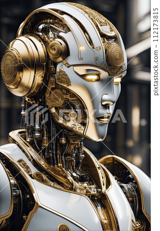 a Golden Buddhas robot with Generative AI. a Golden Buddhas robot with Generative AI. 112173815