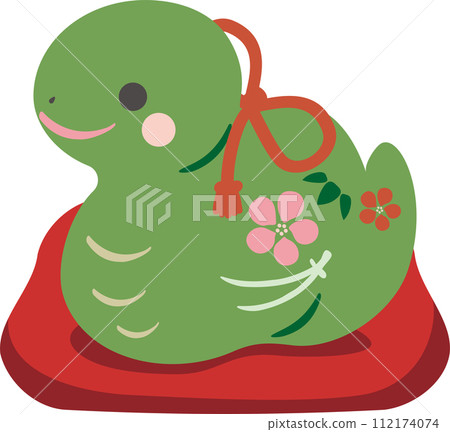 New Year's card New Year's card 2025 Earth bell Year of the Snake Snake Year of the Snake New Year Cute Simple Illustration material New Year's card New Year's card 2025 Earth bell Year of the Snake Snake Year of the Snake New Year Cute Simple Illustration material 112174074