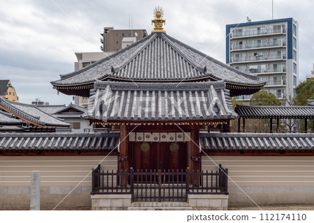 Shitennoji oldest Buddhist Temple in Japan founded in 593 by the prince Shotoku Taishi in Osaka 112174110