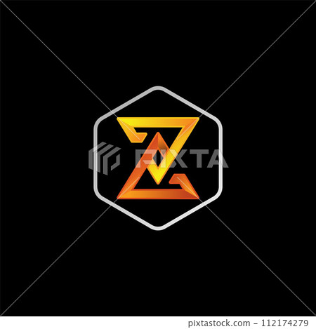 Logo design graphic concept creative premium vector stock sign initial modern two triangles flip connect hourglass font. Related time watch tech brand Logo design graphic concept creative premium vector stock sign initial modern two triangles flip connect hourglass font. Related time watch tech brand 112174279