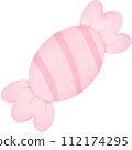 Illustration of a pink candy isolated on png or transparent background 112174295