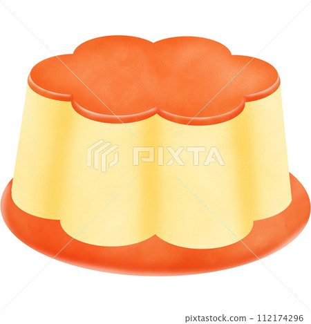 Illustration of a custard pudding cake isolated on png or transparent background Illustration of a custard pudding cake isolated on png or transparent background 112174296