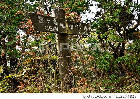 The summit of Mt. Maruyama Kinokashira in the Tanzawa Mountains The summit of Mt. Maruyama Kinokashira in the Tanzawa Mountains 112174825