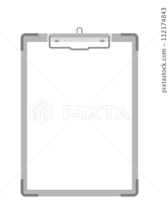 活頁夾和紙張（白紙）的插圖 112174843