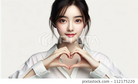 Oriental woman, Asian woman, Oriental girl, Asian girl, Oriental woman, Asian woman, various gestures, postures, expressions 112175220