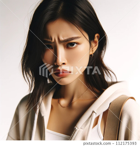 東方女子 亞洲女子 東方女孩 亞洲女孩 東方女性 亞洲女性 各種手勢 姿勢 表情 112175393