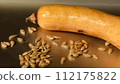 Pumpkin seeds, dried and reused. 112175822