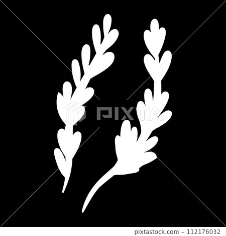 greens seasoning herb black white element icon greens seasoning herb black white element icon 112176032