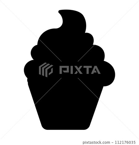cupcake sweet halloween coffin black element icon 112176035