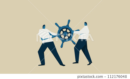 Men competing for the helm. 112176048