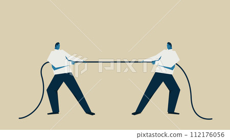 男人們一起拉繩子。 男人們一起拉繩子。 112176056