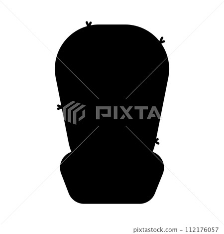 cactus black white needles pot icon element 112176057