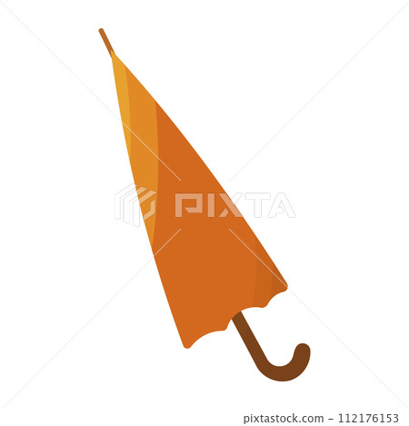 umbrella orange open long weather element icon 112176153