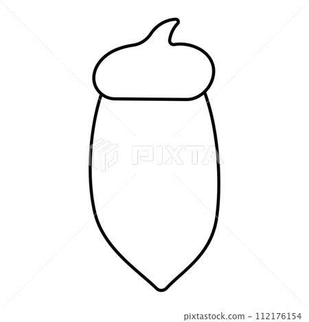 acorn walnut forest tree pattern line icon 112176154