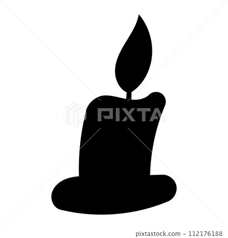 candle heat halloween lamp black icon element 112176188