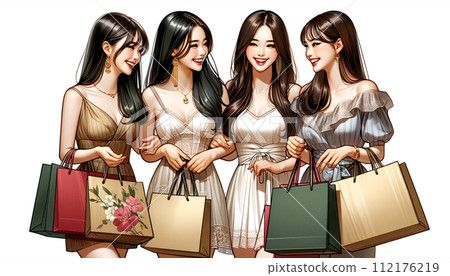 Oriental woman, Asian woman, Oriental girl, Asian girl, Oriental woman, Asian woman, various gestures, postures, expressions 112176219