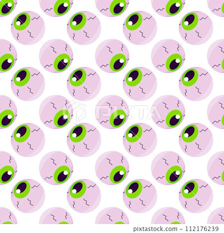 eye look halloween scary see pattern textile 112176239