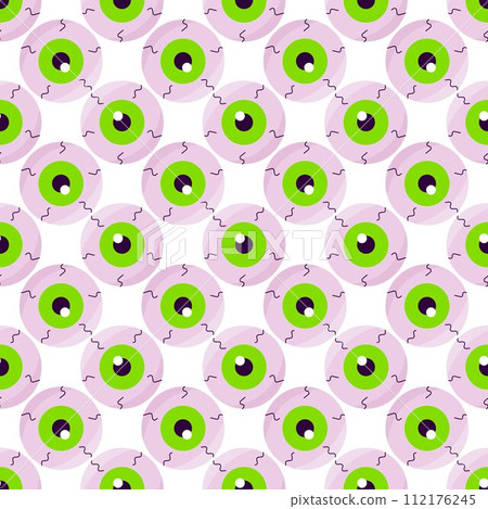 eye look halloween scary see pattern textile 112176245