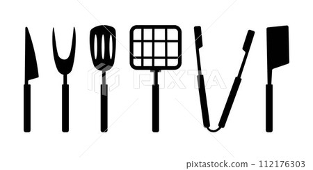 kitchen utensils bbq grill cook black white kitchen utensils bbq grill cook black white 112176303