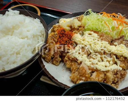 Sanzoku-yaki set meal Sanzoku-yaki set meal 112176432
