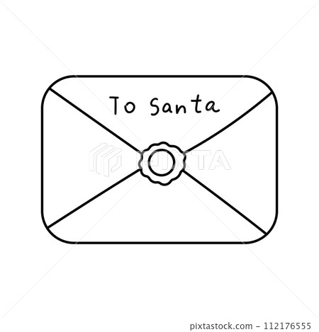 letter santa christmas new year line doodle letter santa christmas new year line doodle 112176555