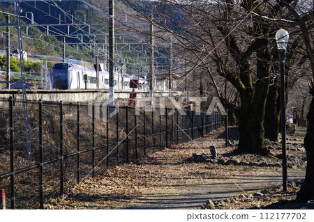 Scenery around Katsunuma Budokyo Station on the JR Chuo Main Line in Koshu City, Yamanashi Prefecture Scenery around Katsunuma Budokyo Station on the JR Chuo Main Line in Koshu City, Yamanashi Prefecture 112177702