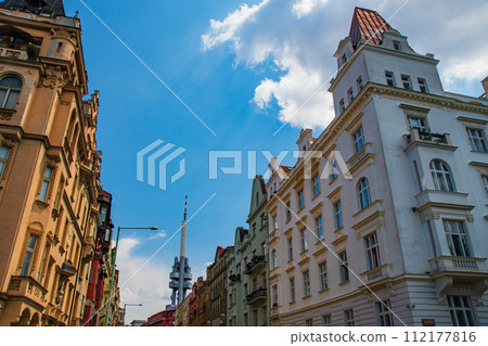 Cityscape and beautiful architecture of the old town of Prague, Czech Republic Cityscape and beautiful architecture of the old town of Prague, Czech Republic 112177816
