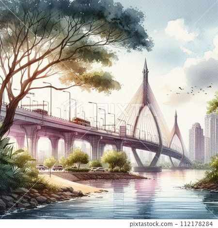 地標橋（AI 生成） 112178284