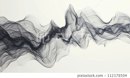 Abstract minimalist line drawing with a deconstructed fractal split effect. Abstract minimalist line drawing with a deconstructed fractal split effect. 112178504