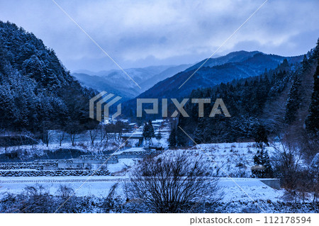 A mountain with snow A mountain with snow 112178594