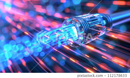Internet fiber optic cable technology concept. Internet fiber optic cable technology concept. 112178633
