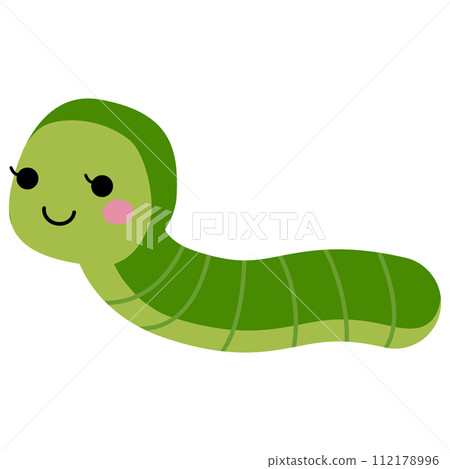 Vector illustration of cute caterpillar 112178996