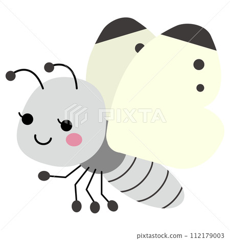 可愛的菜粉蝶的向量圖解 可愛的菜粉蝶的向量圖解 112179003