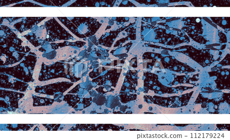 帶有白線的黑色和藍色水彩風格紋理框架背景 帶有白線的黑色和藍色水彩風格紋理框架背景 112179224