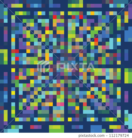 Colorful pixelated backdrop 112179724