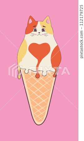 Fat cat ice cream 112179725
