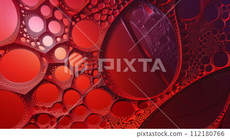Crimson Cascade: Fractal Ferrofluidal Grid. Generative AI Crimson Cascade: Fractal Ferrofluidal Grid. Generative AI 112180766