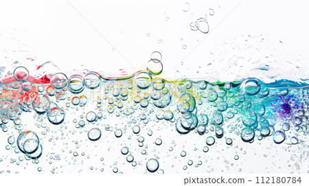 Norse Mythology Bubbles: A Colorful Underwater Tale. Generative AI 112180784