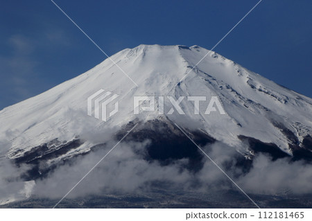 Mt. Fuji in winter seen from Lake Yamanaka Mt. Fuji in winter seen from Lake Yamanaka 112181465