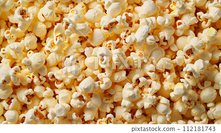 Close up of Cinema Food nachos, assorted jelly beans, popcorn in a full screen tile, repeatable image   112181743