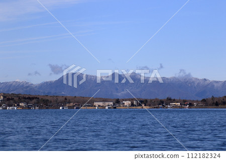 Mt. Fuji in winter seen from Lake Yamanaka Mt. Fuji in winter seen from Lake Yamanaka 112182324