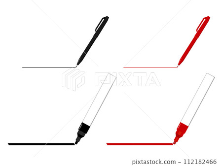 用黑筆和紅筆畫出底線 用黑筆和紅筆畫出底線 112182466