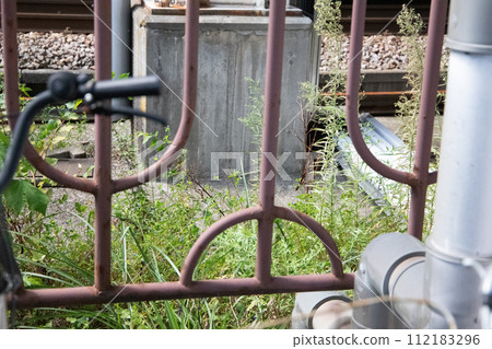 Rusted handrail Rusted handrail 112183296