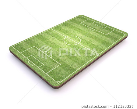 Football Soccer playground Side view 3D Football Soccer playground Side view 3D 112183325