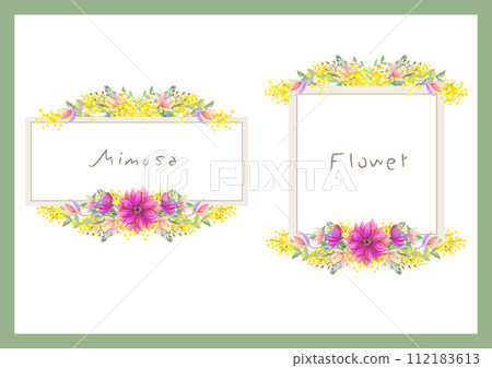 含羞草相思矢量素材花束花圈乾花花束 112183613