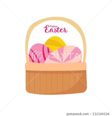 Easter, happy Easter, Easter egg basket. Easter egg, colored eggs Easter, happy Easter, Easter egg basket. Easter egg, colored eggs 112184126