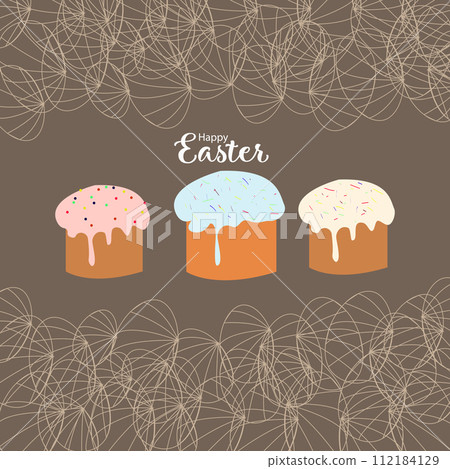 Easter, happy Easter, cake, pastries, cakes with icing and sprinkles. easter egg, painted eggs, easter egg silhouette Easter, happy Easter, cake, pastries, cakes with icing and sprinkles. easter egg, painted eggs, easter egg silhouette 112184129