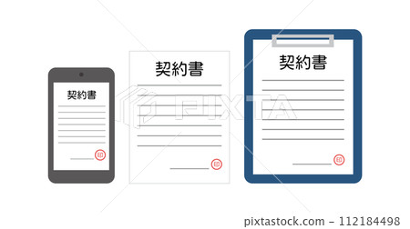 Contract illustration set Contract illustration set 112184498