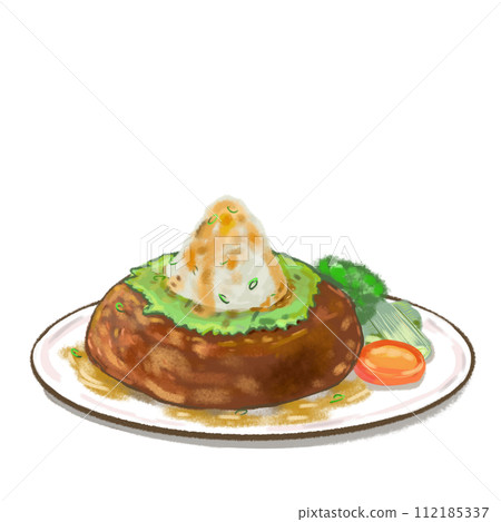 日式磨碎的漢堡牛排 日式磨碎的漢堡牛排 112185337