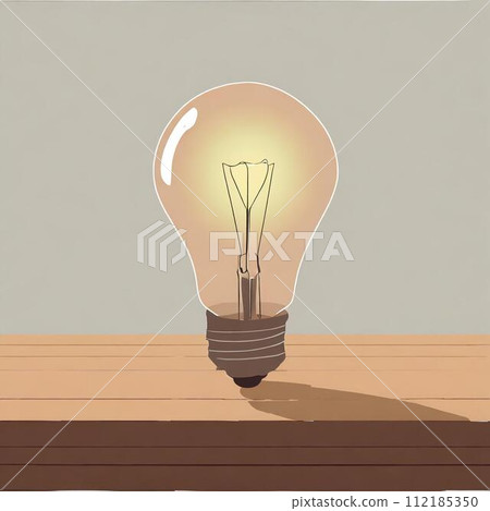 燈泡的插圖 112185350